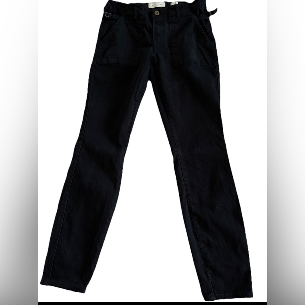 HEI HEI Anthropologie Black Slim Utility Ankle Pants Size 28  30x28